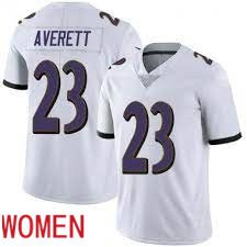 Women Baltimore Ravens #23 Anthony Averett White Nike Limited Player NFL Jersey